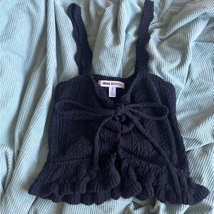 Urban Outfitters Dark Knit Sweater crop Tank